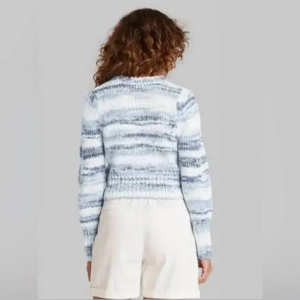 NWT Wild Fable | Women’s multi blue/white knit cropped crewneck sweater size XS